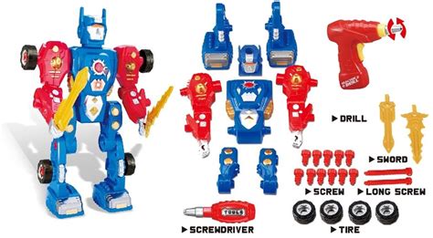 Buy Toys Bhoomi Build Your Own Transform Robot Take-A-Part Modification ...