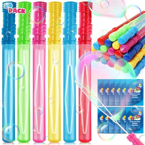 24 Pack 14’’ Bubble Wands, Big Bubble Wands With 24 Bubble Refill ...