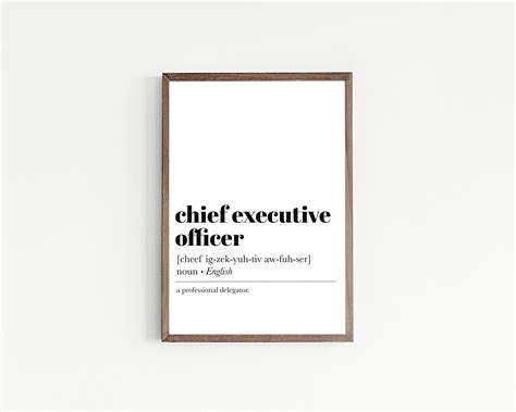 Chief Executive Officer Definition Print Ceo Gift Ceo - Etsy