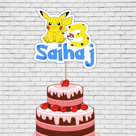Pokemon Personalized Theme Cake Topper | Party supplies online – Party ...