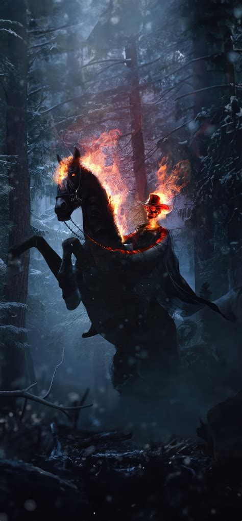 1242x2668 Ghost Horse Rider Iphone XS MAX ,HD 4k Wallpapers,Images ...
