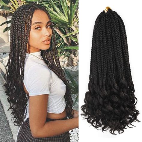 Buy 7 Packs Ombre Box Braids Crochet Hair Wave Crochet Box Braids with ...