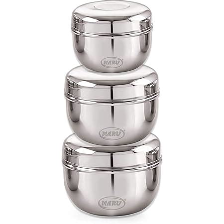 Buy Sumeet Heavy Gauge Mirror Finish Apple Shape Storage Containers ...