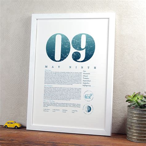 May 9th Birthday Print - Make it with Words