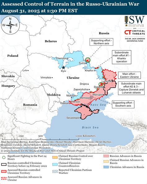 Russo-Ukrainian War August 31, 2025 | Map Room | ISW