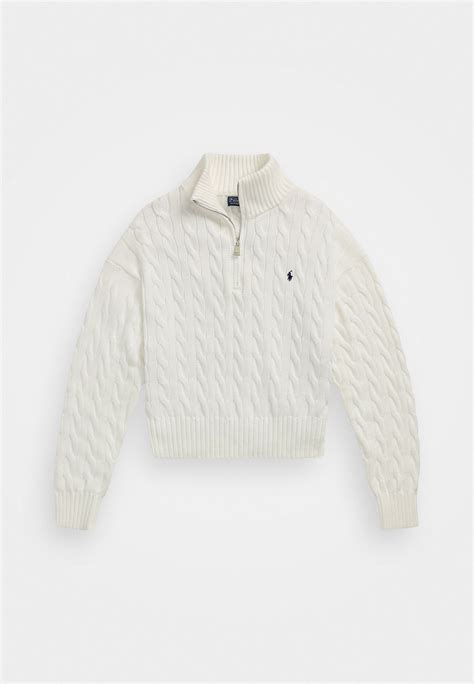 Polo Ralph Lauren CABLE KNIT COTTON QUARTER ZIP SWEATER - Jersey de ...