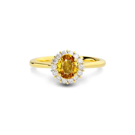 Buy Natural Yellow Sapphire Gemstone Gold R35 Ring at Best Price