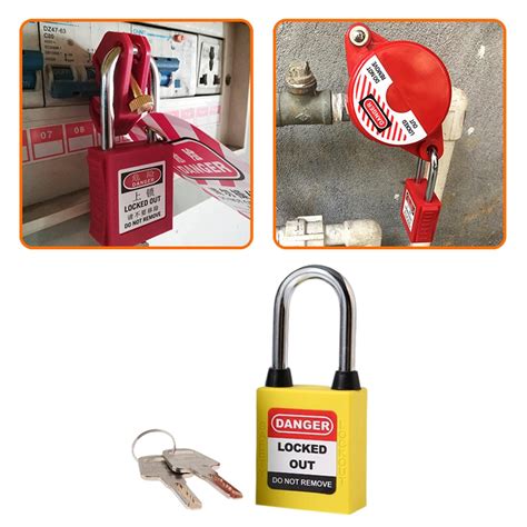 Lockout Tagout Locks Safety Padlocksteel Shackle Lightweight Yellow ...