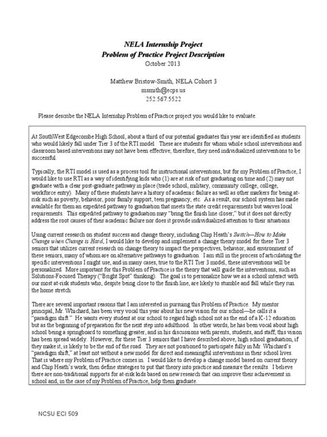 Image result for Problem of Practice Example