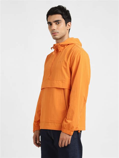 Men's Solid Orange Hooded Tailored Jacket – Levis India Store