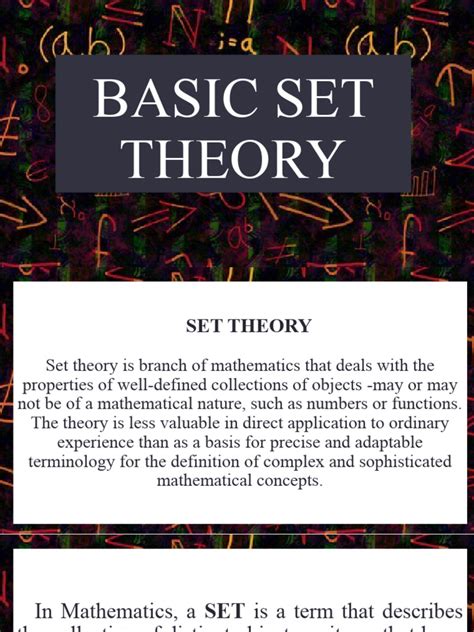 Image result for Set Theory Math Representation of Set