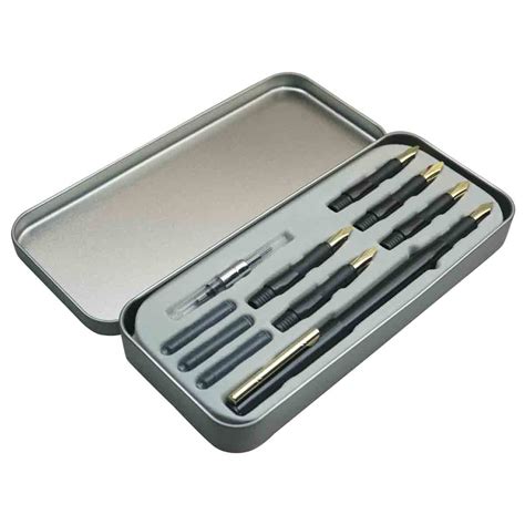 Skygold Calligraphy 6 Nib Pen Set With Convertor and Catridge SKU 19564
