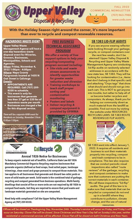 Newsletters and Downloads - Upper Valley Disposal Services