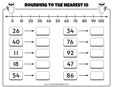 Image result for Rounding Nearest 10 Worksheet