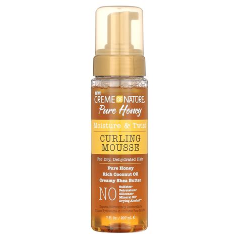Creme of Nature Pure Honey Moisture & Twist Curling Mousse 7 oz., Moisturizing, Unisex - Walmart.com