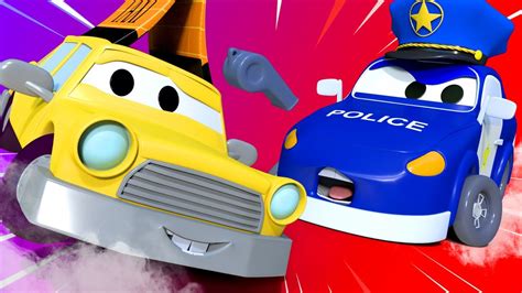 儿童卡车动画— 汽车宝贝们在玩“不许动！警察！”的游戏 -汽车城的宝贝们