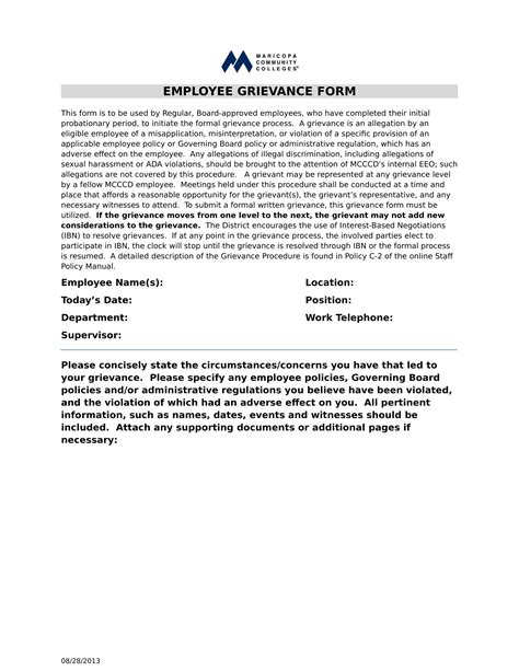 Grievance Forms Template, Create Online Forms With Ease, Customize Your.