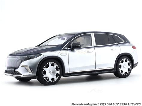 Mercedes-Maybach EQS 680 SUV Z296 Blue Silver 1:18 NZG diecast Scale ...