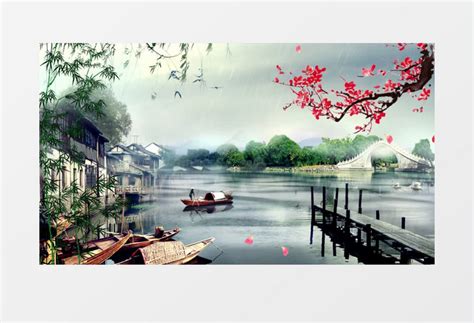 江南小桥流水中国风水墨画ae模板视频素材下载_aep格式_熊猫办公