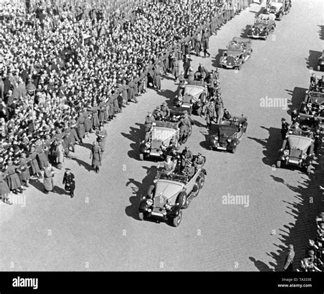 Adolf Hitler arrives on Heldenplatz in Vienna. There he announces the ...