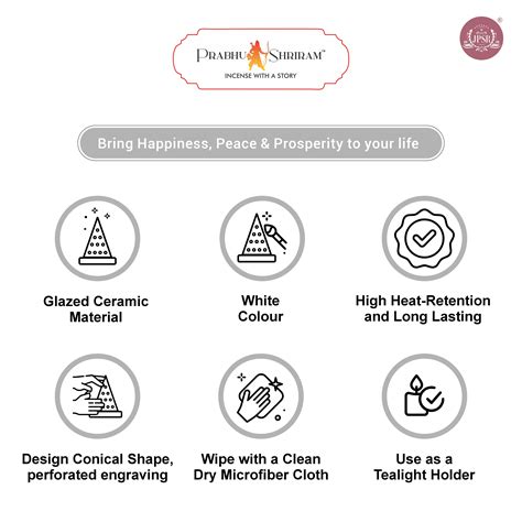 Ceramic Pyramid Incense Cone Diffuser White | Luxury Aromatherapy ...