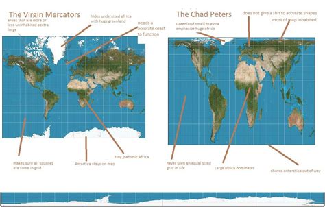 Peters Projection Map vs Mercator 的图像结果