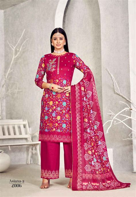 JT COTTON ASIANA JAM SATIN BRANDED LADIES DRESS MATERIAL
