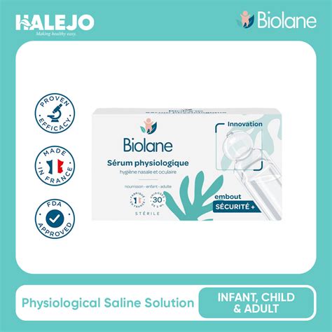 Biolane Physiological Saline Solution (Single-Use Vials) – Infant Nasal Cleanse & Daily Hygiene ...