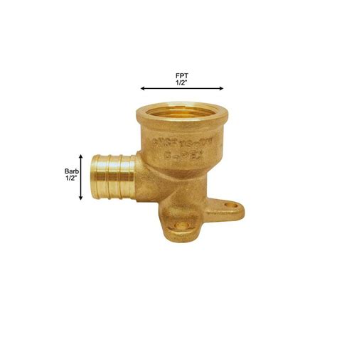 Buy 1/2 in. Brass PEX Barb x 1/2 in. Female Pipe Thread Adapter 90 ...