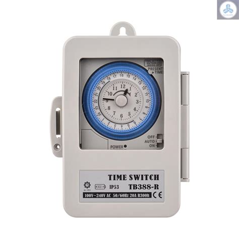 Mechanical 24 Hours Timer Switch IP53 Rating Programmable Electrical ...