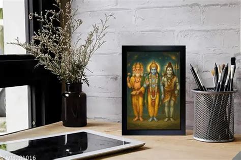 Brahma Vishnu Mahesh Photo Frame | Brahma Vishnu Mahesh Wall Painting ...