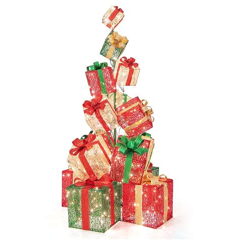 Costway 67.2-in Lighted Gift Box Christmas Decor LWS00724 at Lowes.com