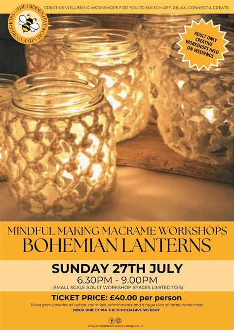 🌟💡🫙BOHO MACRAME LANTERNS🫙💡🌟 (SUNDAY), Arundel Grove, MK3 6AX Bletchley ...