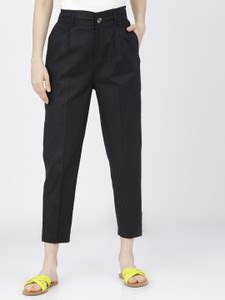 Tokyo Talkies Tapered Women Black Trousers - Buy Tokyo Talkies Tapered ...