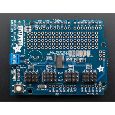 Adafruit 16-Channel 12-bit PWM/Servo Shield - I2C interface at MG Super ...