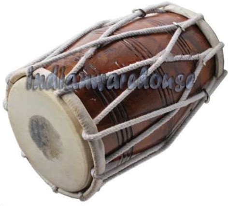Sai Musical Dholak Drum Rope Tuned Dholki Made of Sheesham Wood, Dhol ...