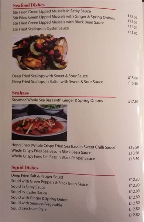 Menu at China Cottage restaurant, Ambleside, 7 Lake Rd