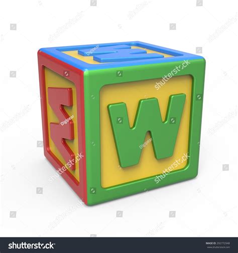 Alphabet Toy Block Letter W Stock Illustration 292772948 | Shutterstock