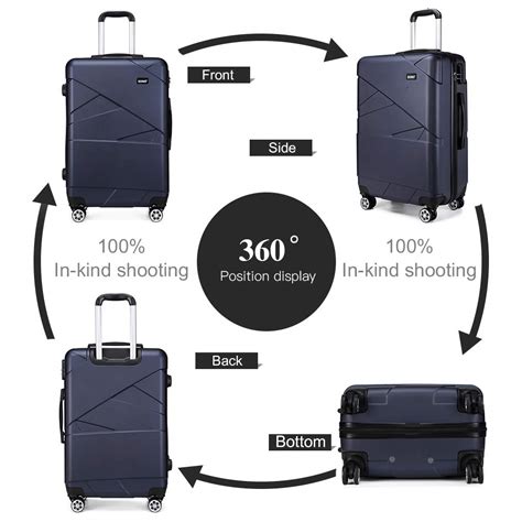 24 Inch Medium Luggage Super Lightweight PC Hard Shell Trolley Travel ...