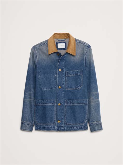 Denim Chore Coat with Corduroy Collar | Banana Republic