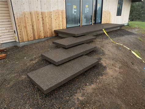Floating Concrete Steps, Concrete Stairs Exposed Aggregate
