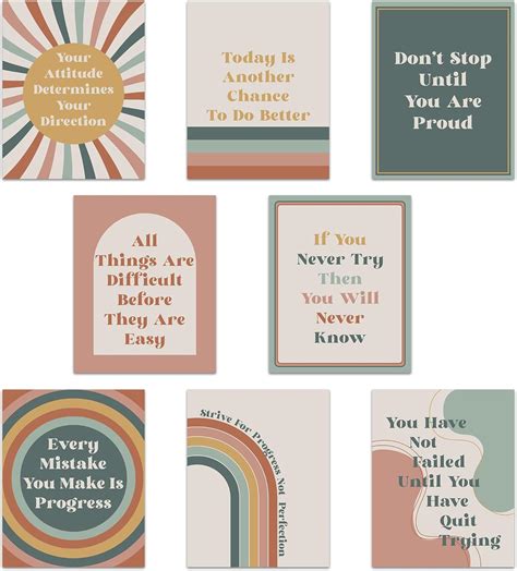 HerZii Prints Growth Mindset Posters - Set of 8 India | Ubuy