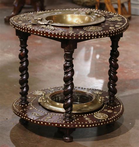 18th Century Spanish Carved Chestnut and Copper "Brasero" on Barley ...