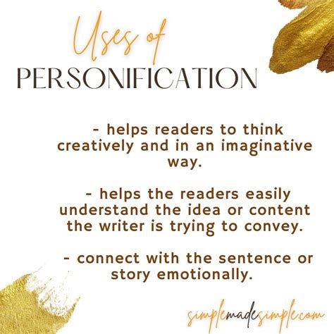 Personification Examples Sentences