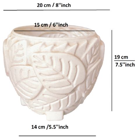 8 inch Leaf Pot white colour