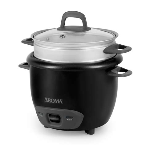 Aroma 6 Cups Black Rice Cooker at Lowes.com