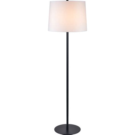Tall Floor Lamp with Tapered Drum Shade - 61.75" - Matte Black ...