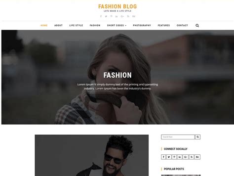 Blog Website HTML Template 的图像结果