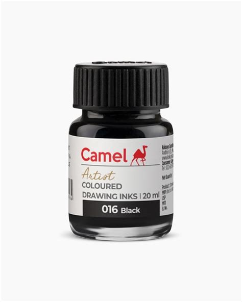 htconline.in| Camlin Coloured Drawing Ink 20ml Black - htconline.in