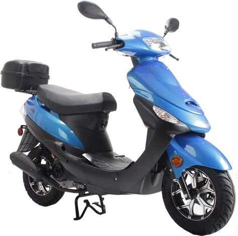 "X-Pro 50cc Gas Moped Scooter for Adults, Electric/Kick Start, 10"" Aluminum Wheels, Large ...